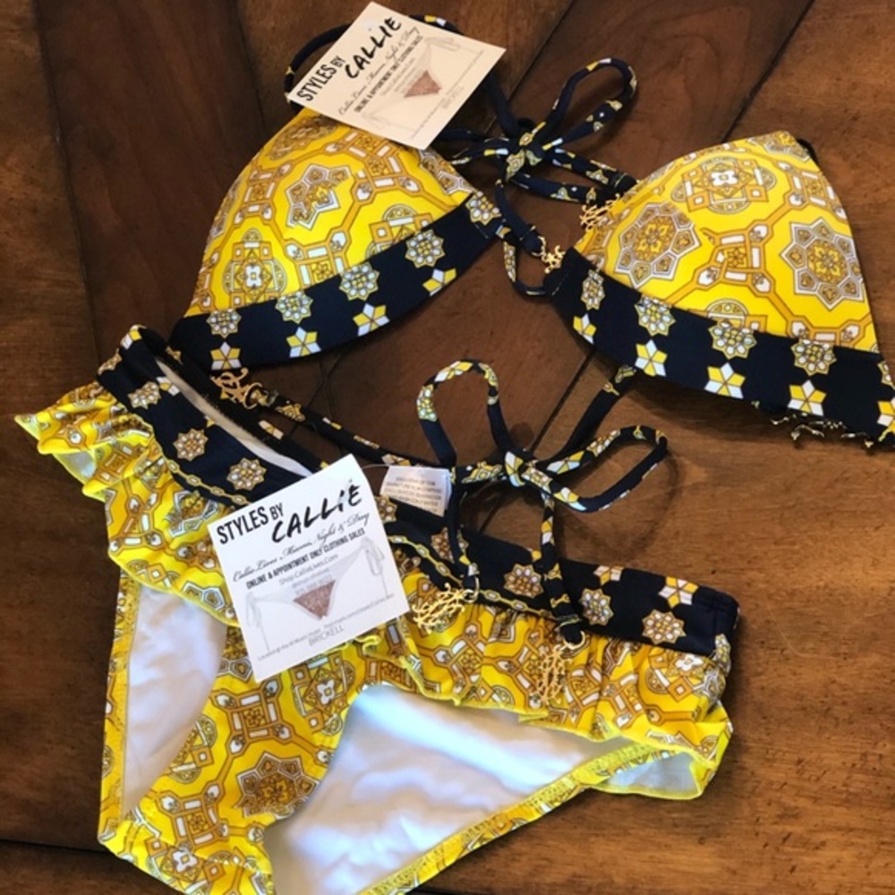 Monogram Ruffle Bikini - Picture 10 of 12